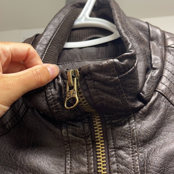 Garage brown leather jacket - Picture 2 of 5